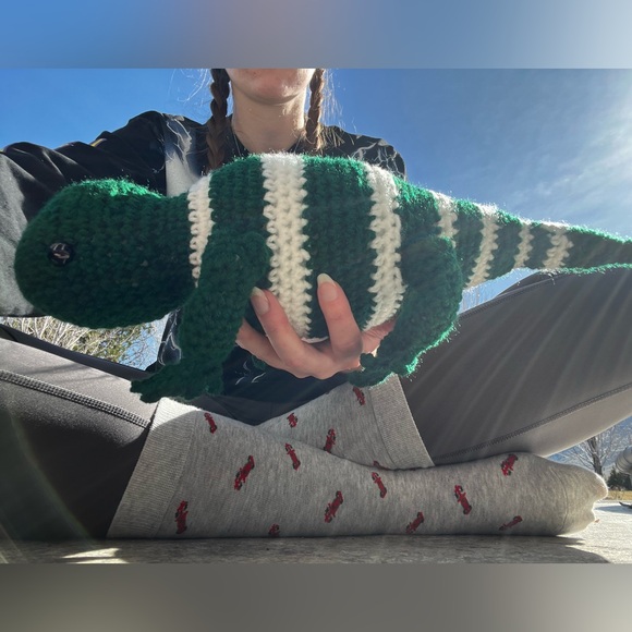 Hand Crocheted Iggy the Green & White Iguana Stuffed Animal Plushie! - Picture 16 of 16